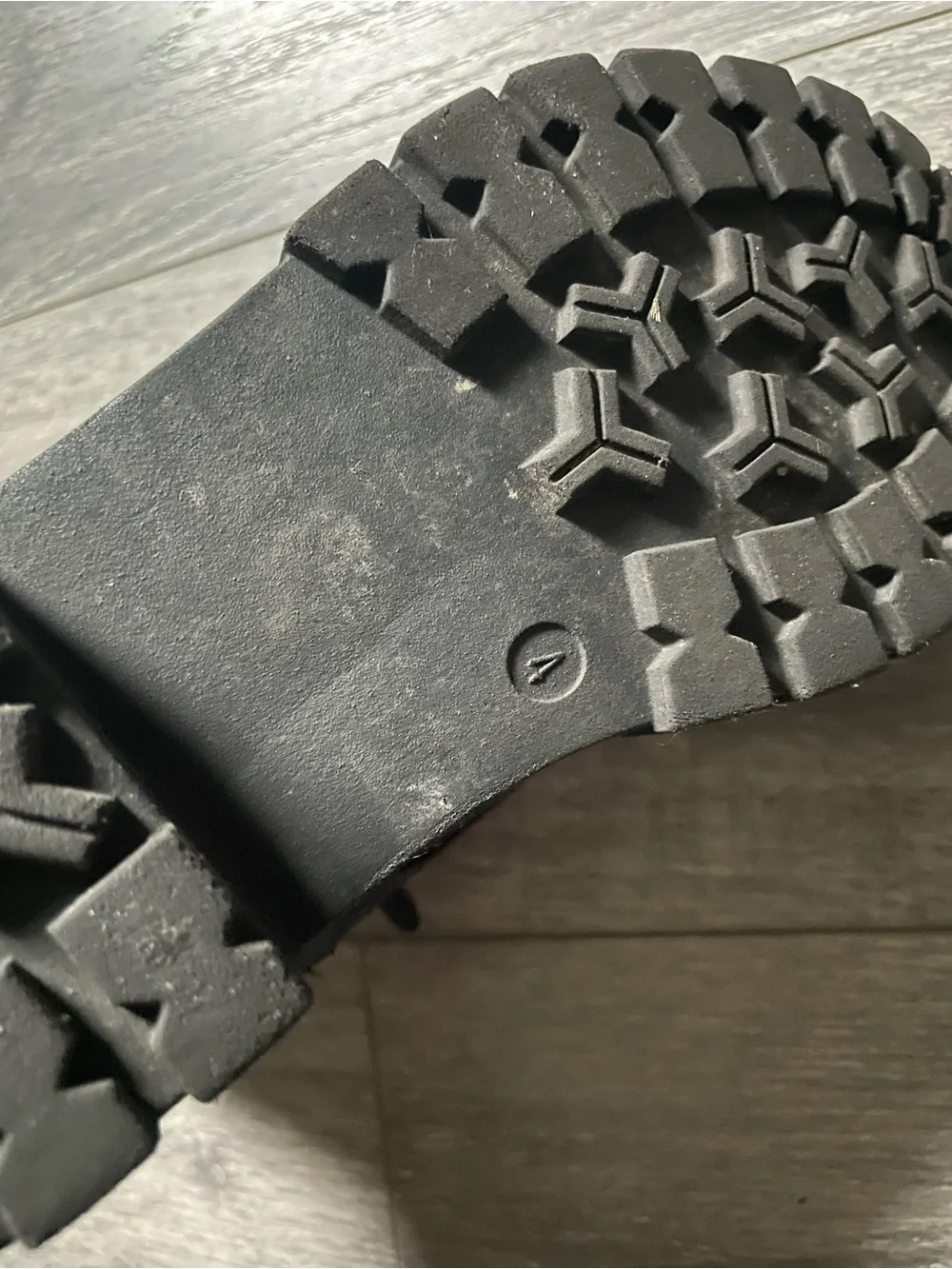 Kids Black Lace-Up Chunky Lug Boots